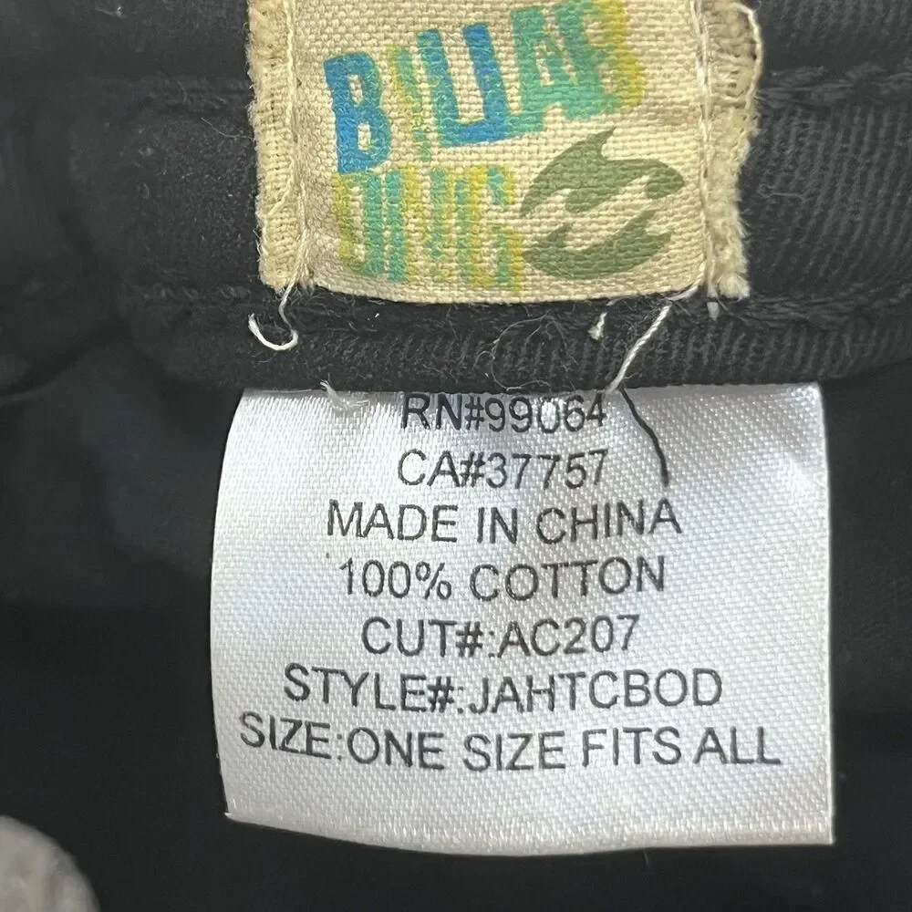 Vintage Billabong Snapback Hat Geometric Embroidered Rope Stitching Black